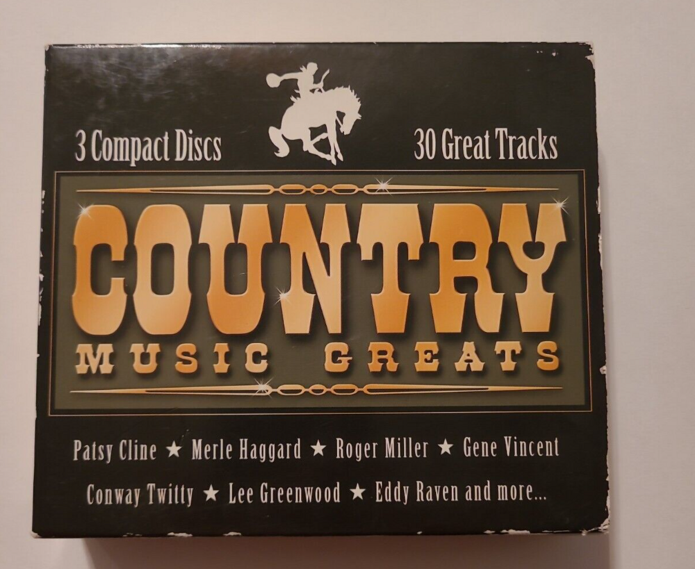 Country Music Greats 3 CD Set 30 Tracks Patsy Cline Merle Haggard Roger Miller